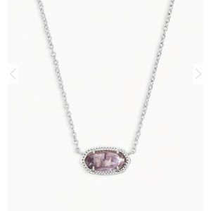 Elisa Silver Pendant Necklace in Amethyst